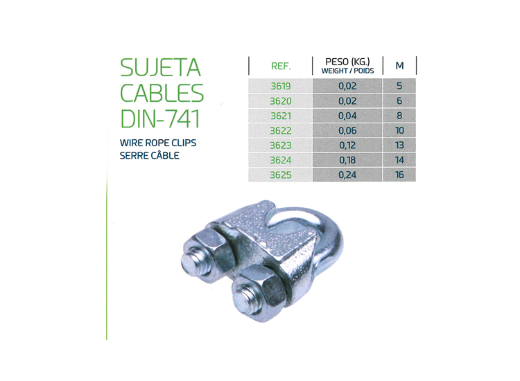 Sujetacables DIN-741
