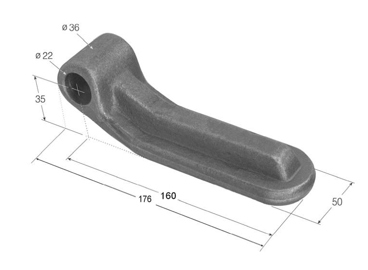 Hembra de contenedor acodada