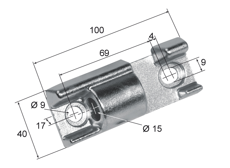 Hembra TIR-7 base baja inoxidable