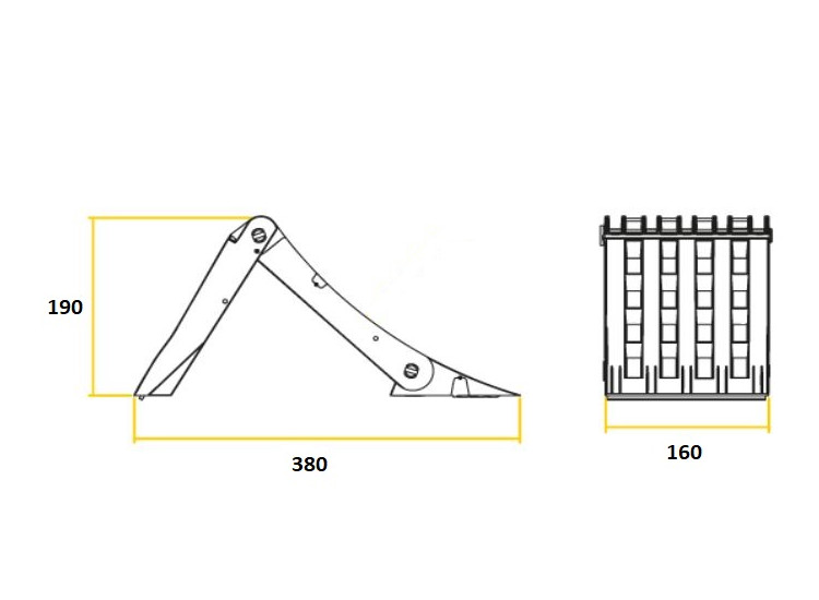 Calzo plastico plegable mediano