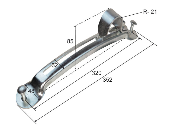 Adjustable mudguard support