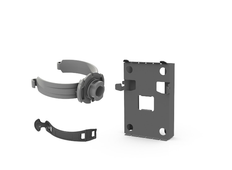 Soporte metálico pequeño para cajon extintor plástico Bawer de 6 kg