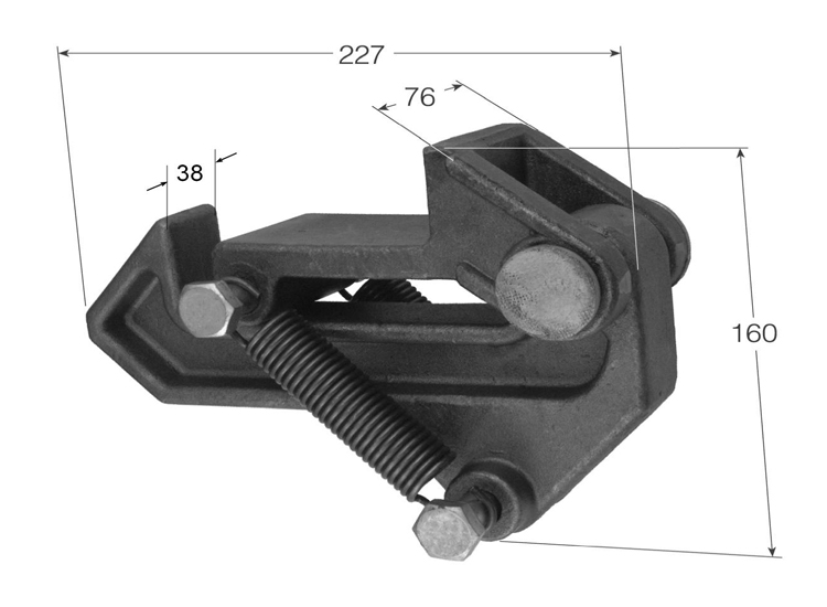 Cierre de anclaje de puerta volquete