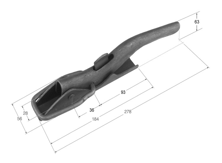 Cierre de chapa grande con seguro