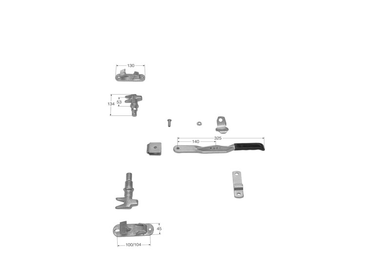Cierre de falleba contenedor sin abrazaderas