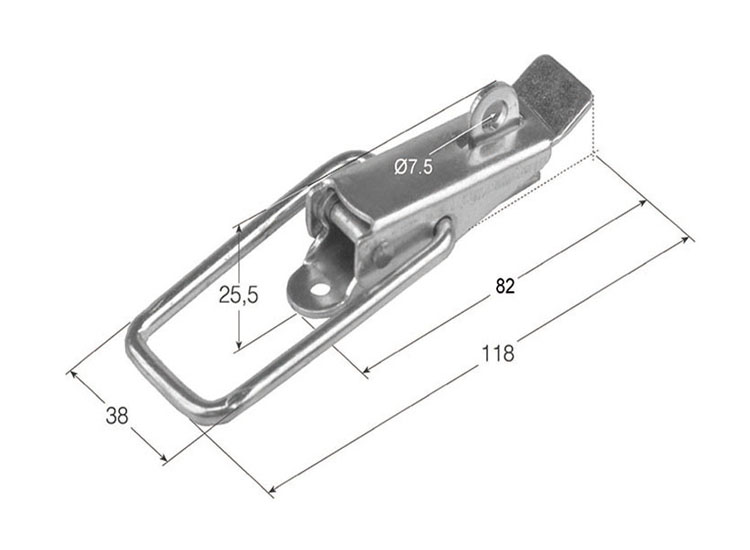 Cierre estampado de horquilla larga para candado