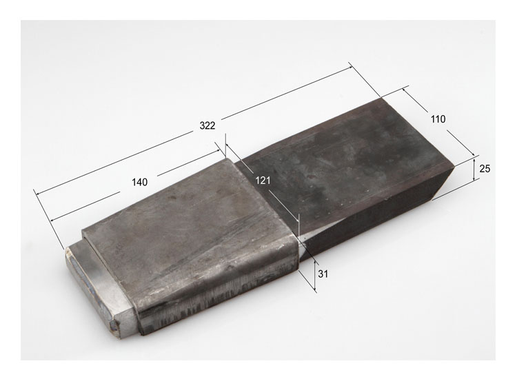 Cuña de llanta sin tornillo de 110 x 25 (cuña de golpe)