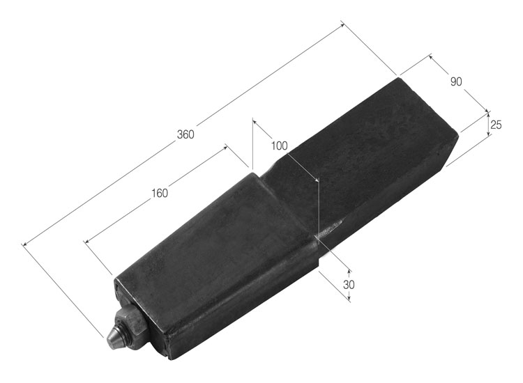 Cuña de llanta de 100x25 larga