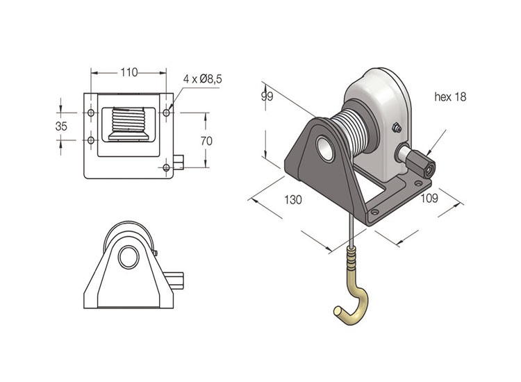 Elevador de rueda para hexagonal de 18