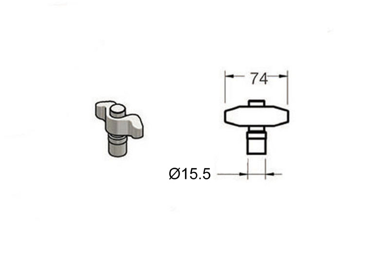 Leva de falleba de tubo de 20