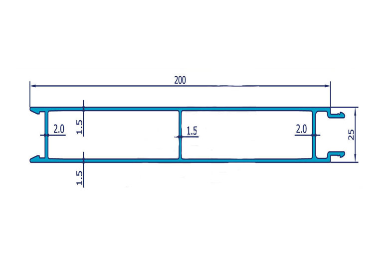 Tabla central 200 p/lateral de aluminio