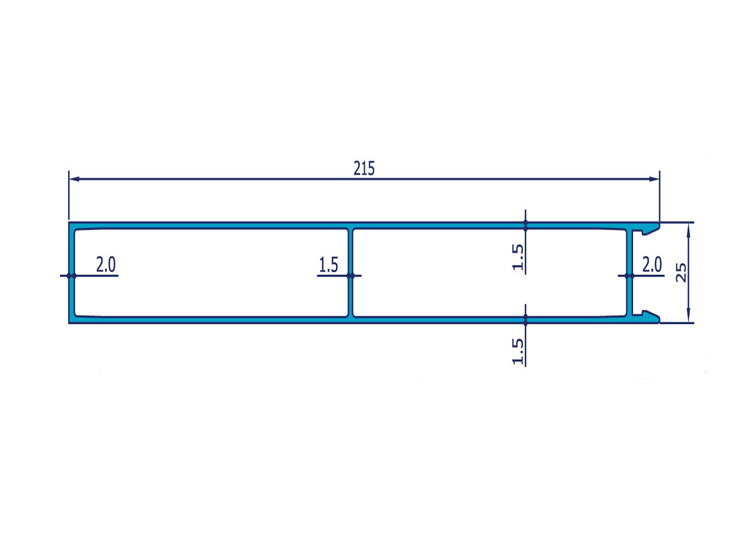 Tabla terminacion 215 p/lateral de aluminio