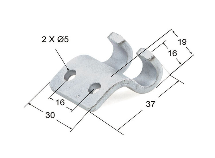 Uña del cierre en T pequeño acodada